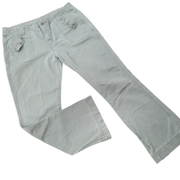 Levi's Fatigue Boot Cut Army Green Jeans Size 16 - Picture 1 of 8